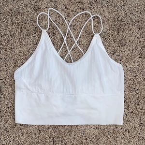 COPY - White Crisscross Back Bralette